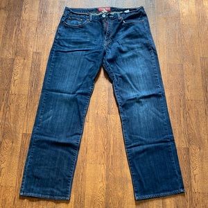 Lucky Brand 361 Vintage Straight Men’s Jeans Dark Wash Zip 36x32